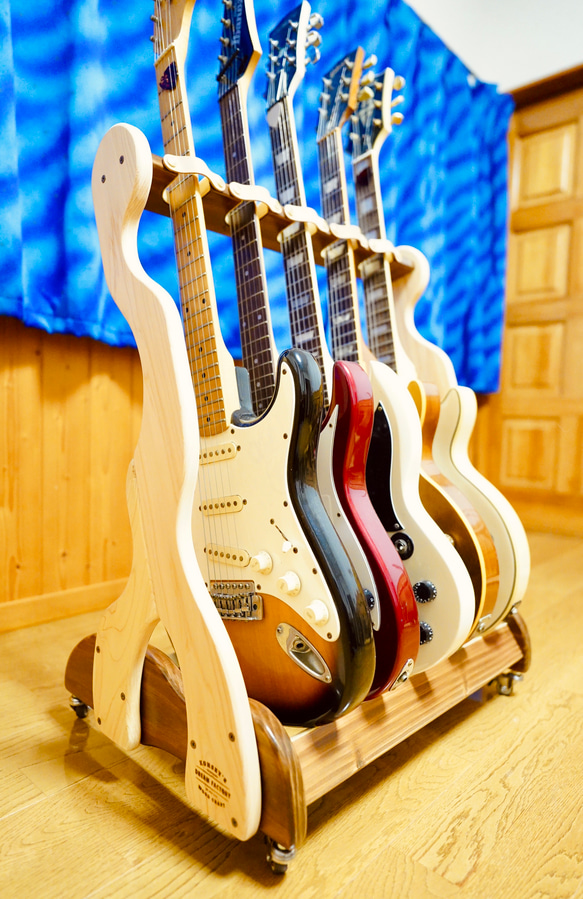 オーダー品】手作り木工 ギタースタンド （ツートーン
