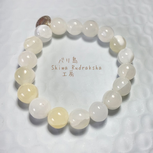 入魂儀式ケオン茎ビーズ】オール丸玉(約10mm)ブレスレット(24-A