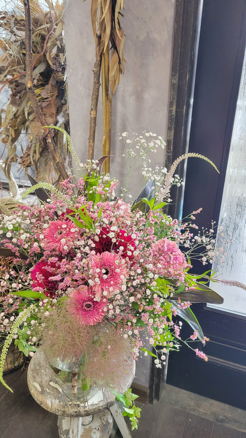 季節のお花のおまかせブーケ⁂誕生日、記念日、お祝い、贈呈用、発表会、卒業式、入学式、退職、異動⁂Lサイズ