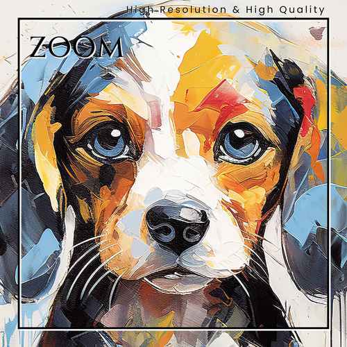 まなざし - ビーグル犬の子犬 No.2】ジークレー版画＊名入れOK！アート