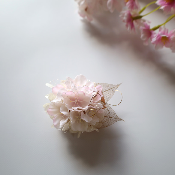 【C132】桜のコサージュ　コサージュ　ブローチ　卒業式　卒園式　入学式　入園式　結婚式　フォーマル 3枚目の画像