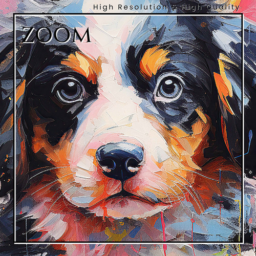 まなざし - バーニーズマウンテン犬の子犬 No.3】アートポスター 犬の