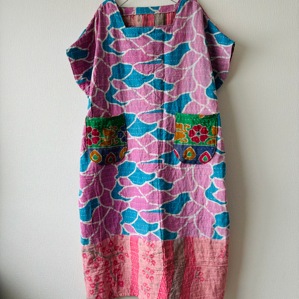 インドラリーキルト zakuchiku ロングワンピース