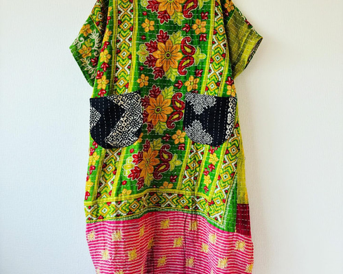 ふい インド ラリーキルト zakuchiku ワイドパンツ ふい様専用 インド ラリーキルト zakuchiku ワイドパンツ - メルカリ