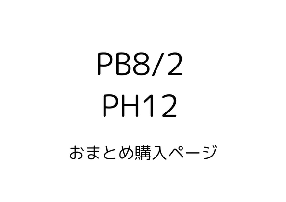 PB8/2 PH12 おまとめ購入ページ 1枚目の画像