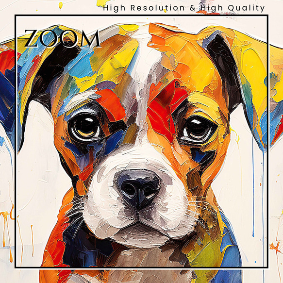 【まなざし - ボクサー犬の子犬 No.1】アートポスター 犬の絵 犬の絵画 犬のイラスト 3枚目の画像