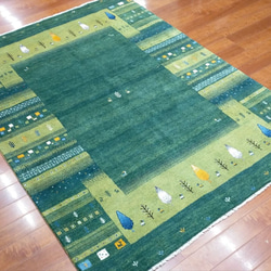 4月の超目玉品４０％OFF】ペルシャ ギャッベ　パルヴィーズ　コルクウール　カシュクリ　205x153cm 7枚目の画像