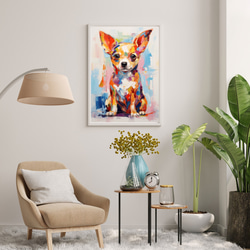 【まなざし - チワワ犬の子犬 No.3】アートポスター 犬の絵 犬の絵画 犬のイラスト 7枚目の画像