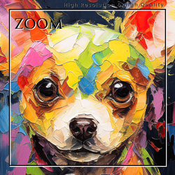 【まなざし - チワワ犬の子犬 No.5】アートポスター 犬の絵 犬の絵画 犬のイラスト 3枚目の画像