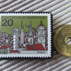 ドイツ　建築切手ブローチ9416 3枚目の画像