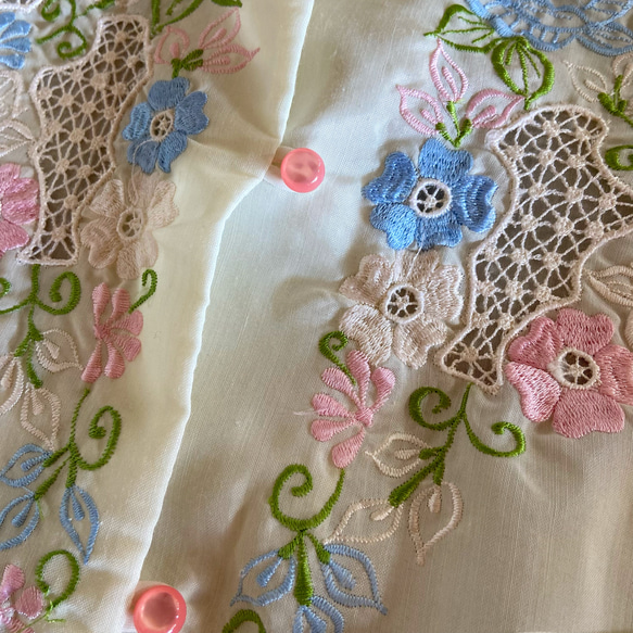 vintage flower embroidery shirt 19枚目の画像