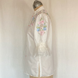 vintage flower embroidery shirt 11枚目の画像