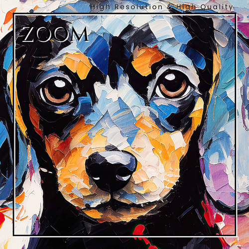 まなざし - ダックスフンド犬の子犬 No.5】アートポスター 犬の絵 犬の