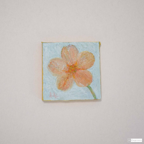 絵画・油絵 桜2025】桜一輪｜アート 花 手のひらアート 絵画 Art