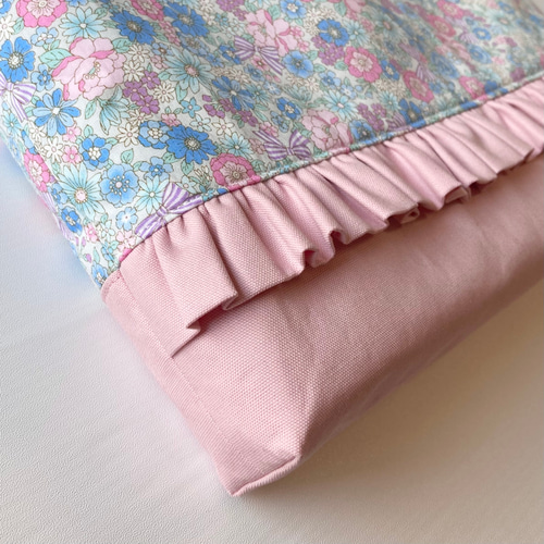 お花とリボンのフリル入園入学3点セット レッスンバッグ+シューズ