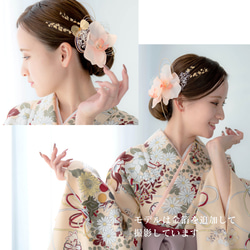 胡蝶蘭 卒業式 卒業式髪飾り 水引 袴 水引き 成人式用髪飾り 金箔 和装