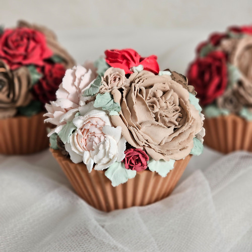 フェイクスイーツデコレーションケーキセットカップケーキ3個セット