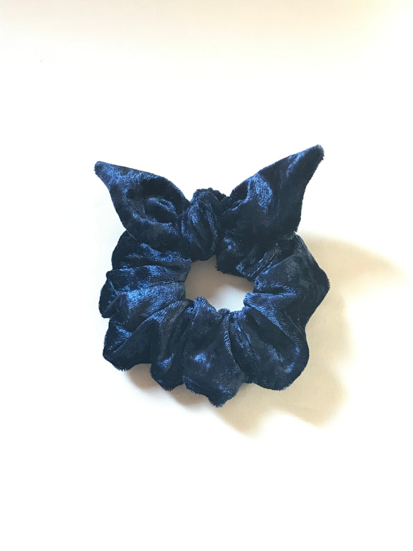 シュシュ2個ポリ羽二重ハンドメイドやや緑がかったブルー⭐︎アイドル水色