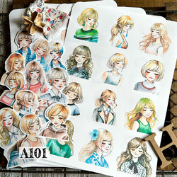 おすそ分け　80size パック　コラージュ素材 送料無料【A101コラージュ素材】シール 女の子 人物 ジャンク