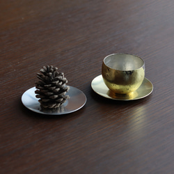 真鍮プレーン小皿φ75 〜中国茶托に〜 12枚目の画像