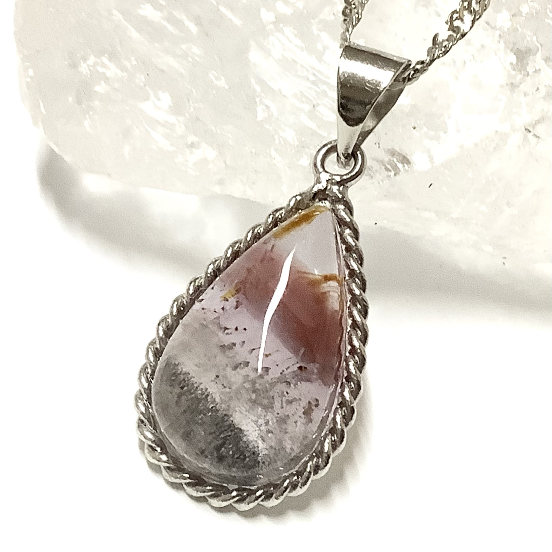 おすすめ一点物☆送料無料 レアストーン！ ヒーリングストーン 天然石 オーラライト２３ ネックレス