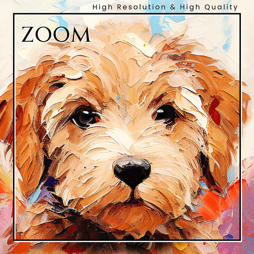 まなざし - ゴールデンドゥードル犬の子犬 No.4】アートポスター 犬の