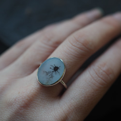 dendritic agate silver ring (mezasu) 5枚目の画像