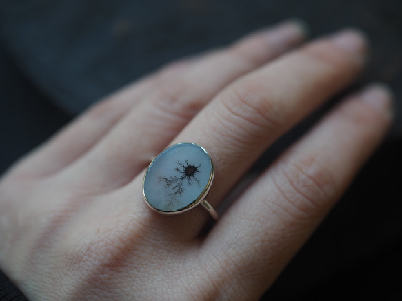 dendritic agate silver ring (mezasu) 5枚目の画像