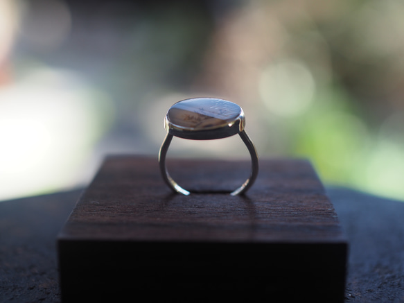 dendritic agate silver ring (kusamoe) 6枚目の画像