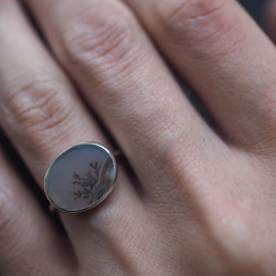 dendritic agate silver ring (kusamoe) 5枚目の画像