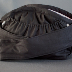 受注制作　Ｍサイズ　小型犬用　肩ベルト１００センチ　紀州帆布素材　スリングバッグ　黒 6枚目の画像