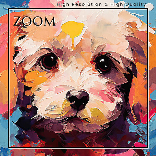 まなざし - プードル犬の子犬 No.2】ジークレー版画＊名入れOK！アート