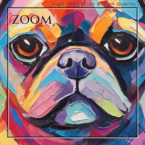 まなざし - パグ犬の子犬 No.3】ジークレー版画＊名入れOK！アート