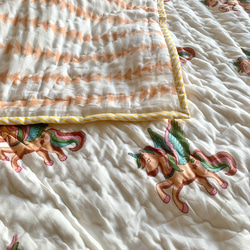 【baby】インドブロックプリントキルト 楽天市場】ベビーキルト おくるみ インド綿 ブロックプリント