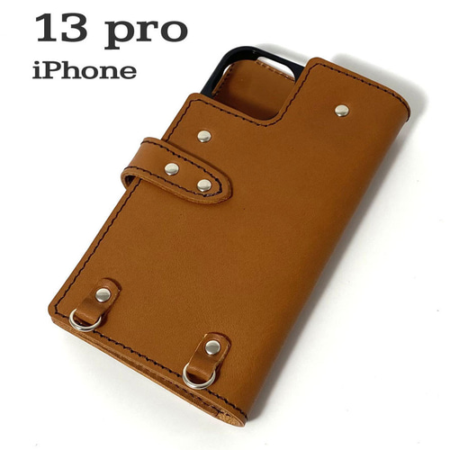 送料無料 手帳型 スマホケース iPhone 13 pro 用 スマホショルダー