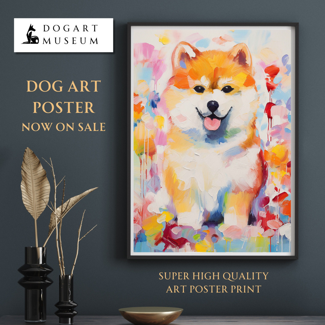 入手困難　絵画　RICO作品　ポエム調　犬の絵　インテリア