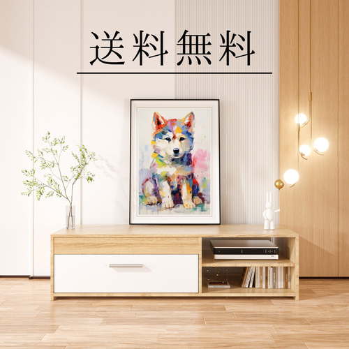 シベリアンハスキー　絵タイル付き木製メモボード　アメリカン 楽天市場】ハスキー（アートパネル・アートボード｜壁紙・装飾