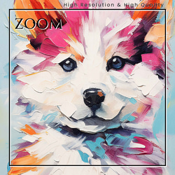 【まなざし - シベリアンハスキー犬の子犬 No.5】アートポスター 犬の絵 犬の絵画 犬のイラスト 3枚目の画像