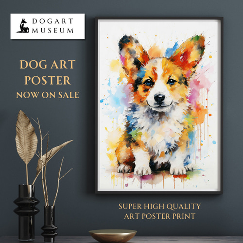 コーギー　ウェルシュコーギー　犬　犬の絵　原画　絵画　鉛筆画　手描き　イラスト 38c9e730bbc4f17f9b0dbebec01d37