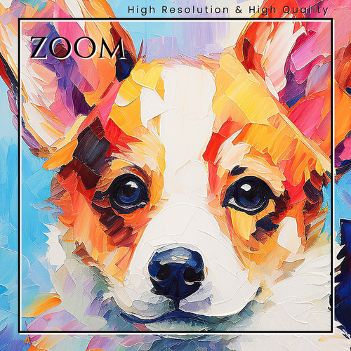 まなざし - ウェルシュコーギー犬の子犬 No.2】アートポスター