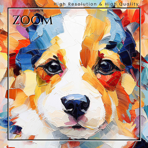 犬の絵画。珍品です。 Heavenly Life（天ノ国） - 柴犬 No.1】アートポスター 犬の絵