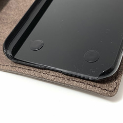 送料無料 手帳型 スマホケース iPhone 13 pro Max 用 スマホショルダー ハードカバー 革 チョコ 6枚目の画像