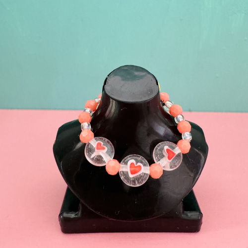 N184 リカちゃん ネックレス ピアス 5点セット ハンドメイド ハート 赤色 リカちゃん ネックレス5個セット vo.2 ネックレス・ペンダント chelion