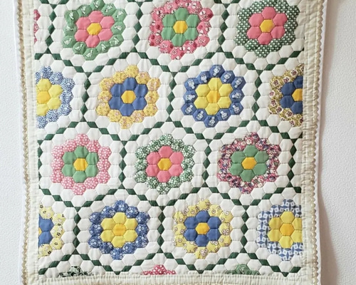 ハンドメイド ヘキサゴン ベッドカバー タペストリー