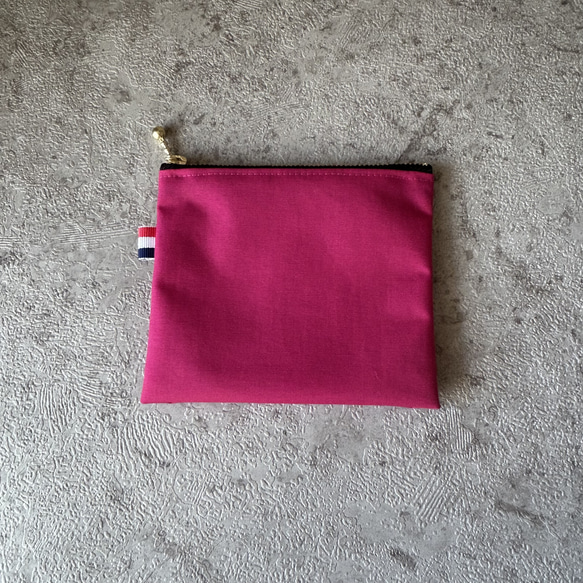 再・折りマチポーチ　12cmファスナー  ピンク 1枚目の画像