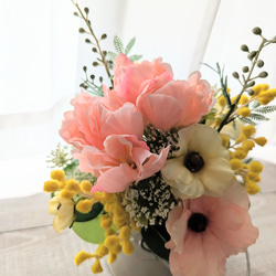 春色Petit Bouquet～ミモザ×チューリップ×ラナンキュラスラックス アンブリ缶セット ギフト お祝い 母の日 10枚目の画像