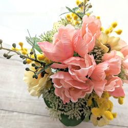 春色Petit Bouquet～ミモザ×チューリップ×ラナンキュラスラックス アンブリ缶セット ギフト お祝い 母の日 5枚目の画像
