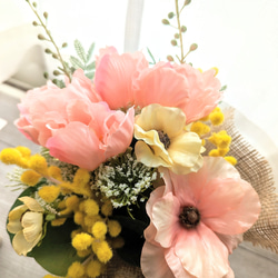 春色Petit Bouquet～ミモザ×チューリップ×ラナンキュラスラックス アンブリ缶セット ギフト お祝い 母の日 3枚目の画像