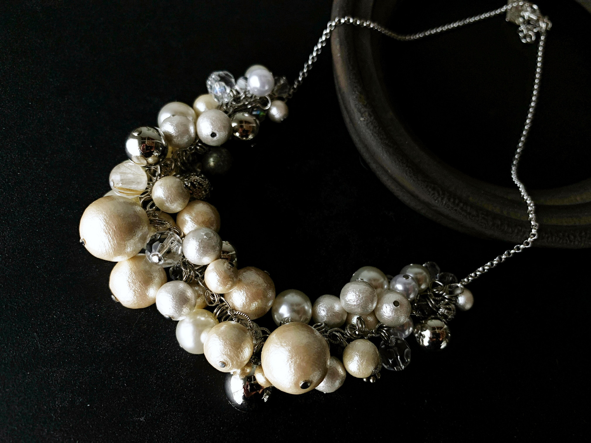 身につけるだけでデコルテ華やかネックレス with パイライト＆強運を引き寄せるルチルクォーツ