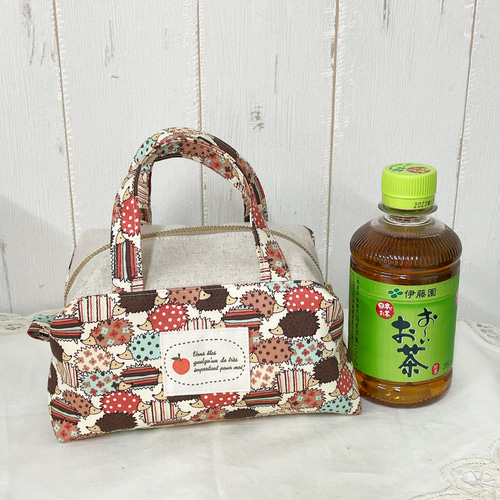 カーテン、ポーチ、バッグハンドメイド ♥♥ コロンと可愛い♥ボストンバッグの様なポーチ【3】 ♥♥ ポーチ